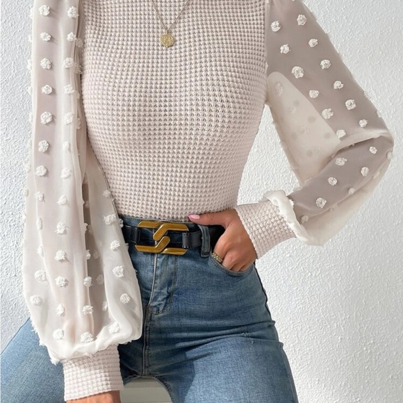 New Swiss dot long sleeve top - Picture 4 of 6